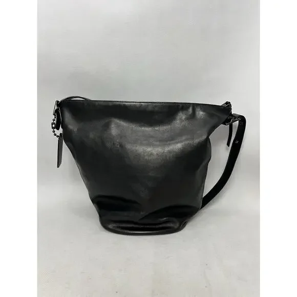 Coach 32282 Bleeker Soft Port Duffle Feed Bag Black Original Hangtag - Picture 3 of 10